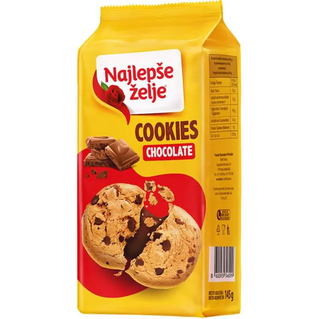 Cookies cokolada Najlepse zelje 145g Stark