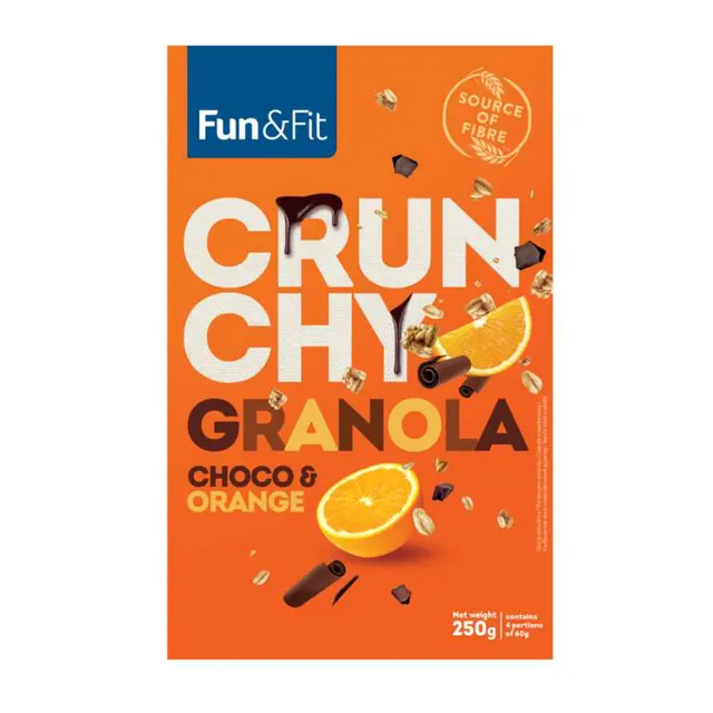 Granola crunchy choco narandza 250g Fun&Fit