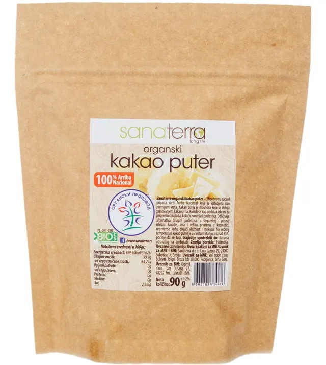 organski kakao puter90g Sanaterra