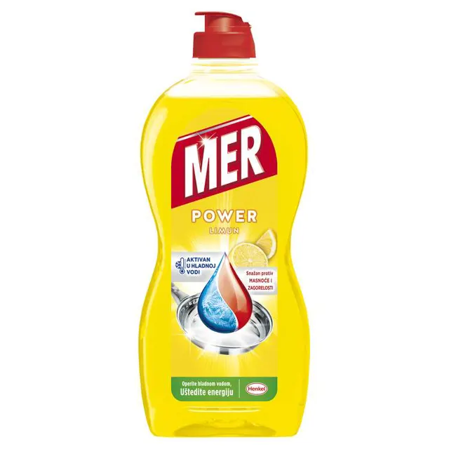 Det.za ruc.pranje sudova Mer limun 450ml Mer