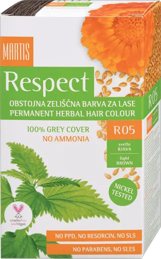 Respect boja za kosu R05 svetlo smeđa