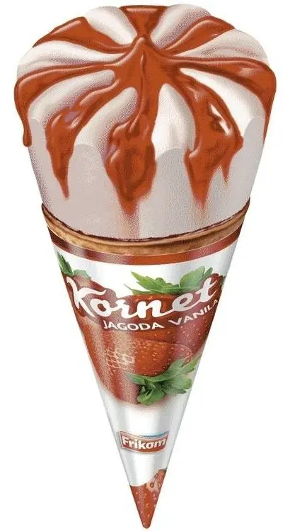 Sladoled kornet jagoda Frikom 120ml(70g) Frikom