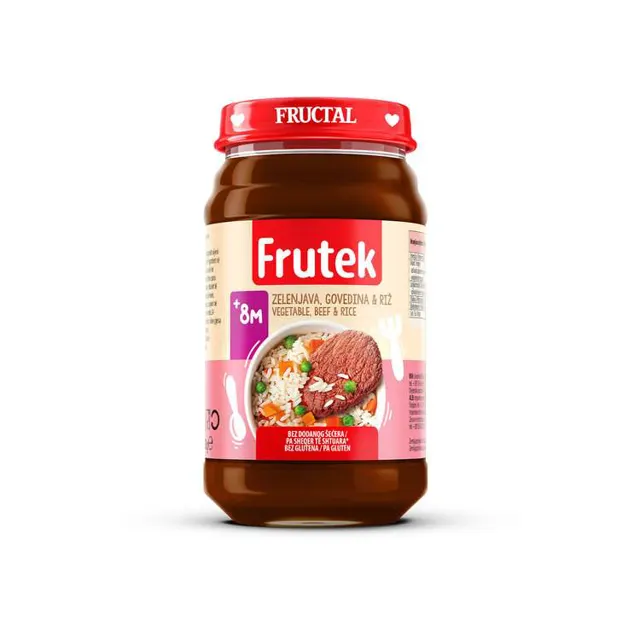 FRUTEK 190g POVRCE,GOVEDINA,PIRINAC FRUCTAL