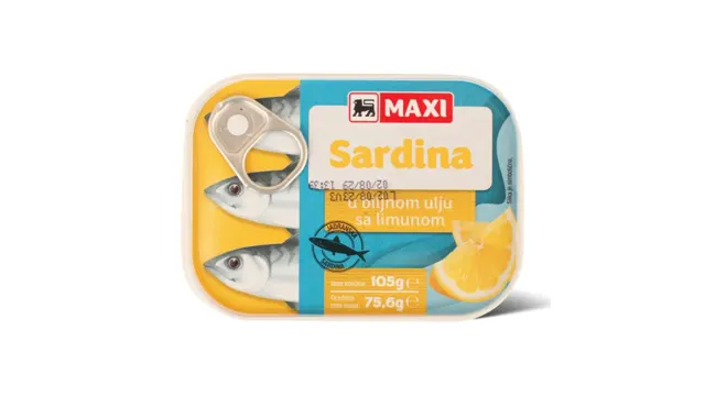 Sardina u bilj.ulju&limun Maxi 105g Maxi