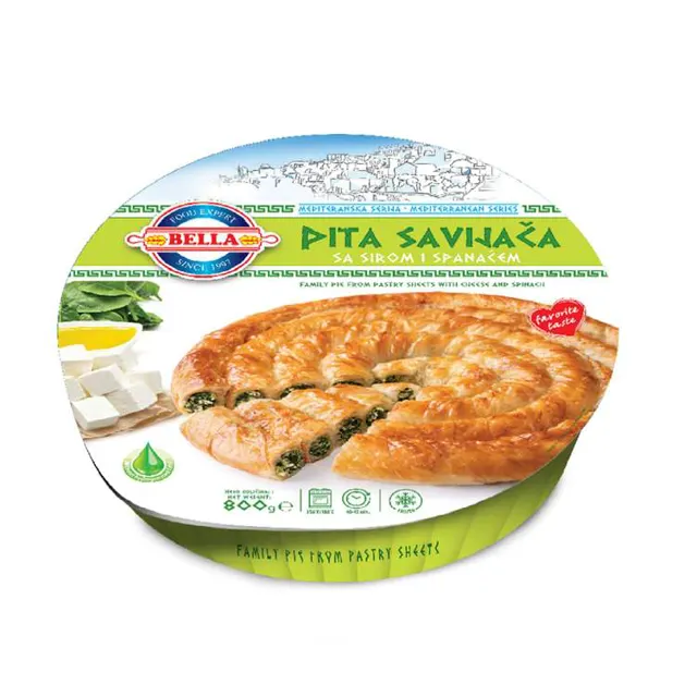 PITA UVIJACA SA SIROM I SPANACEM BELLA 800gr GRAN BELLA