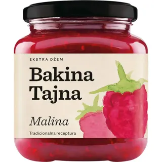 Ekstra dzem malina Bakina Tajna 375g