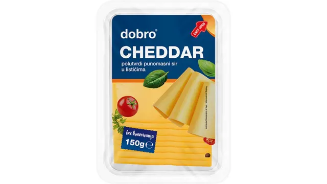 SIR CHEDDAR SLAJS 150G DOBRO OSTALO