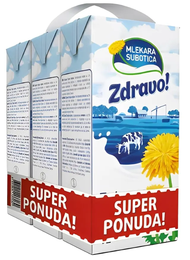 MLEKO TRAJNO ZDRAVO 2% 3 X 1L TB IMLEK ZDRAVO