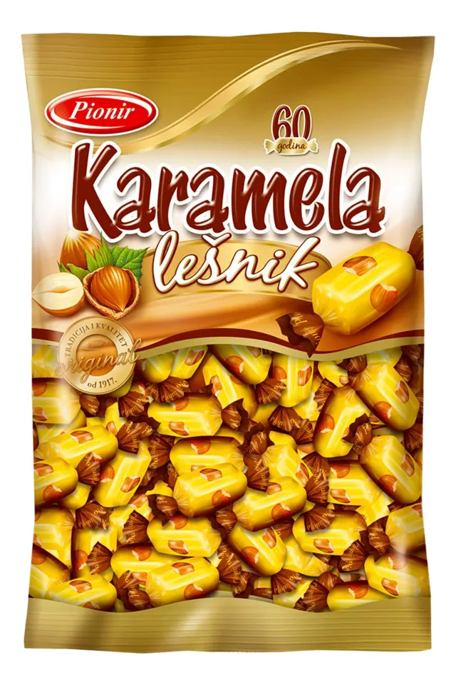 KARAMELA LESNIK 800gr PIONIR PIONIR BEOGRAD FABRIKA SUBOTICA