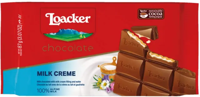 ČOKOLADA LOACKER MLECNA 87G LINDT