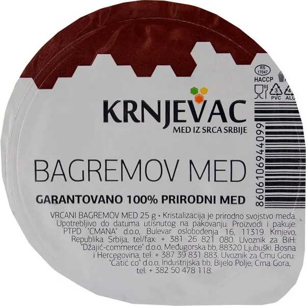BAGREMOV MED 25g KRNJEVAC Krnjevac