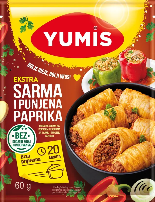 DODATAK JELIMA SA POVRCEM I ZACINIMA ZA PUNJ.PAPRIKU I SARMU 60gr YUMIS