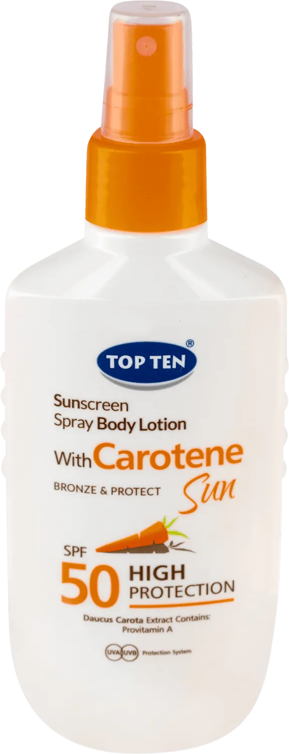TOP TEN losion sunč.Carot.SPF50 150ml TOP TEN