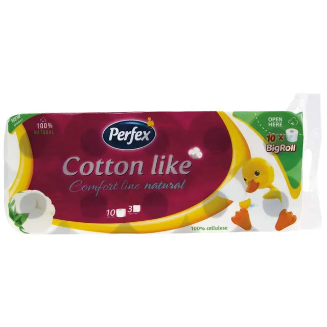 Toal.papir cott.comf.line natur.3sl 10/1 10 kom Perfex