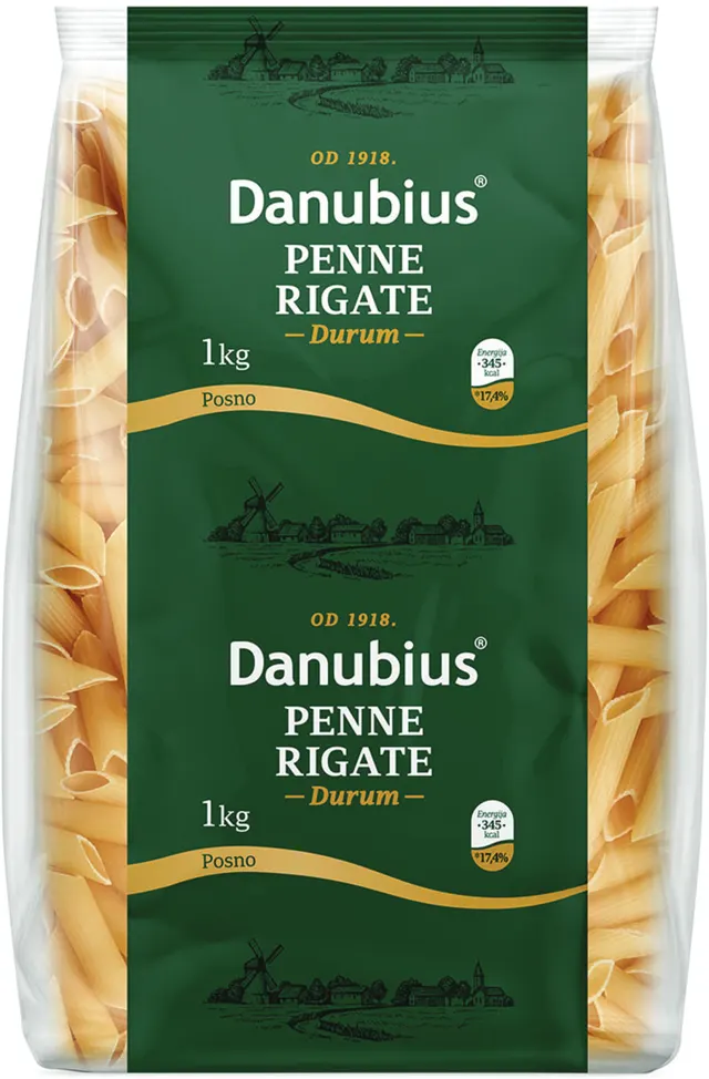 TESTENINA PENNE DURUM 1KG DANUBIUS DANUBIUS