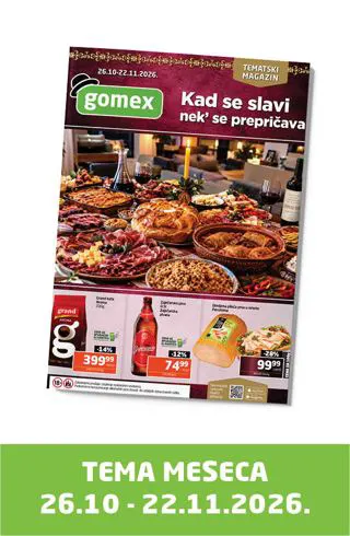 Gomex katalog 26.10.–22.11., naslovna strana