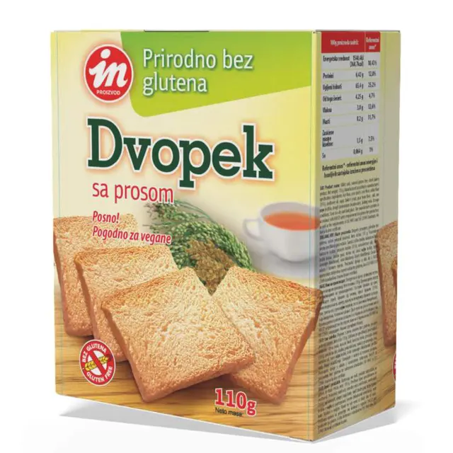 dvopek proso bezglutenski 110gr aleksandrija frusk ALEKSANDRIJA