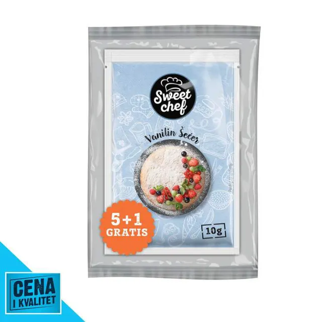 VANILIN ŠEĆER 5+1 60G GRATIS SWEET SWEET CHEF