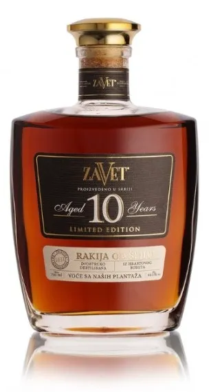 RAKIJA OD SLJIVE 43% ZAVET - 10 LIMITED EDITION + KUTIJA 0.75L