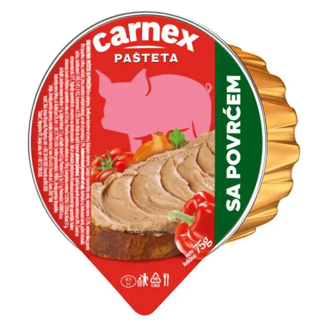 Pasteta sa povrcem folija Carnex 75g Carnex