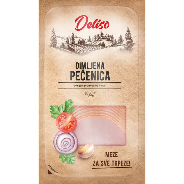 PEČENICA DIMLJENA SLAJS 100G DELISO DELISO