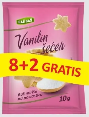 VANILIN ŠEĆER BAŠ BAŠ 10G 8+2 GRATIS BAS BAS