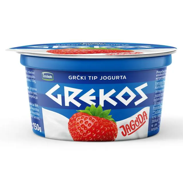 Vocni jogurt jagoda Grekos 150g Grekos
