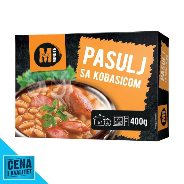 PASULJ SA KOBASICOM 400G MINUTE MINUTE