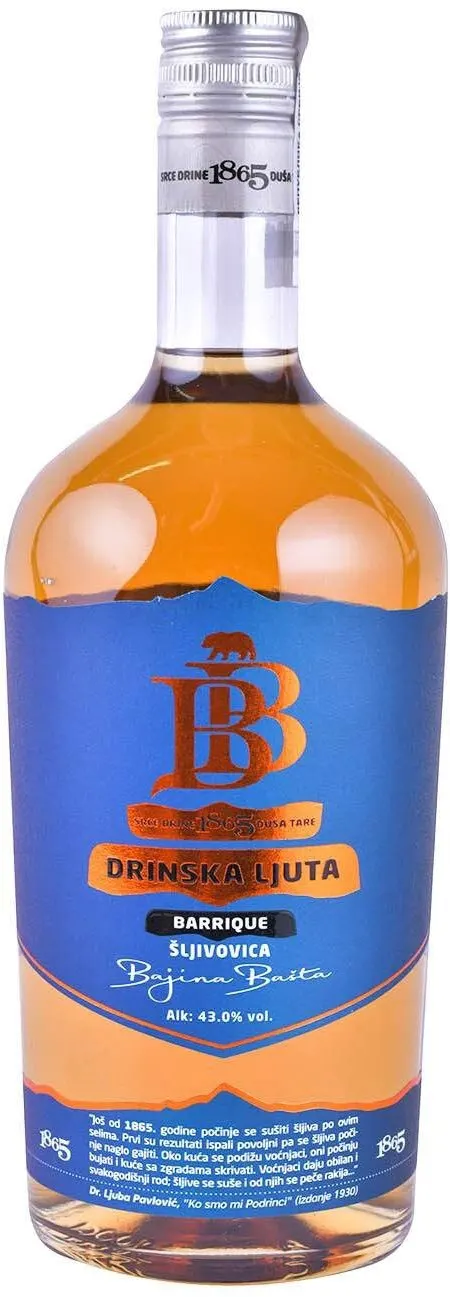 Rakija Drinska Ljuta Barik BB 43% 1l BB