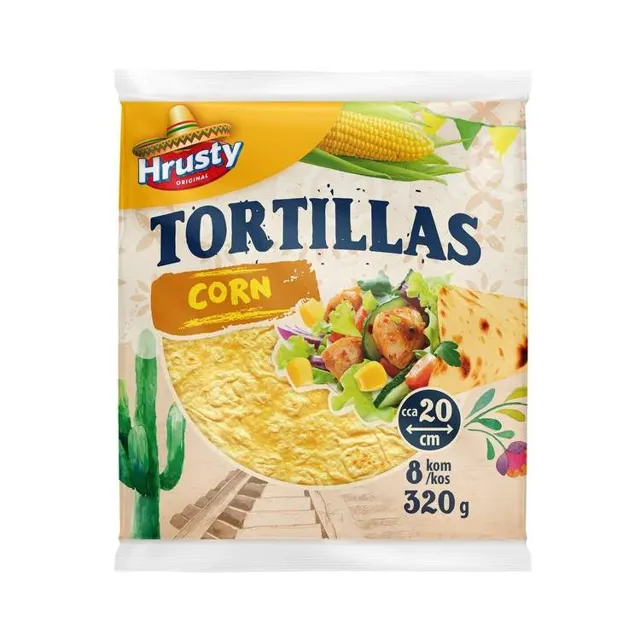 TORTILJA KUKURUZNA 8/1 320G HRUSTY HRUSTY