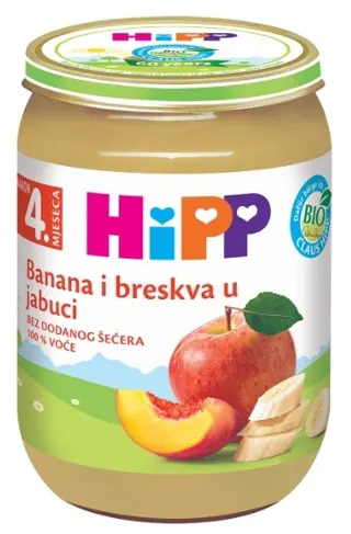 KAŠICA BANANA I BRESKVA U JABUCI 190GR HIPP