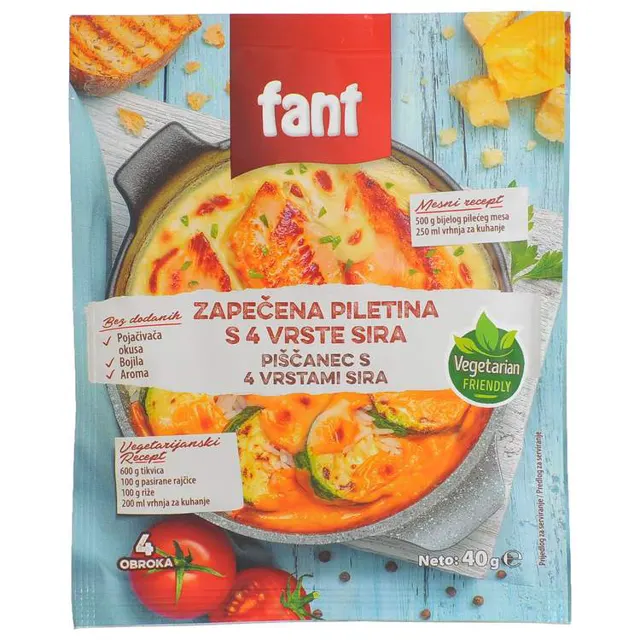 Fant zapec.pil.s 4 sira 40g Podravka PODRAVKA