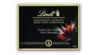 PRALINA SWISS THINS ORANGE 125G LINDT