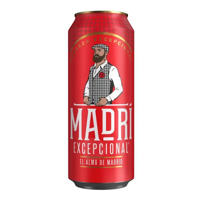 Pivo svetlo Madri limenka 0,5l Madri
