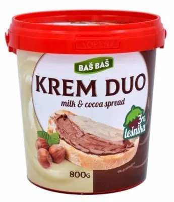 KREM KAKAO-MLEČNI 3% LEŠNIKA BAŠ BAŠ 800G BAS BAS