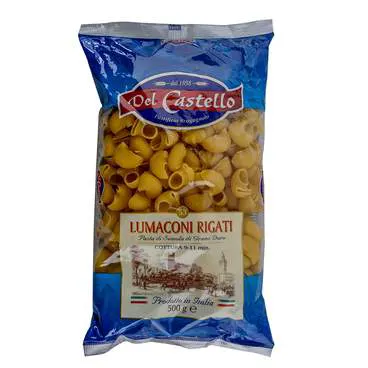 Testen.Lumaconi Rigati Del Castel.500g Del Castello