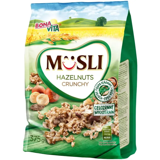 MUSLI CRUNCH LEŠNIK 375G BONAVITA BONAVITA