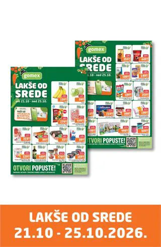 Gomex katalog 21.10.–25.10., naslovna strana