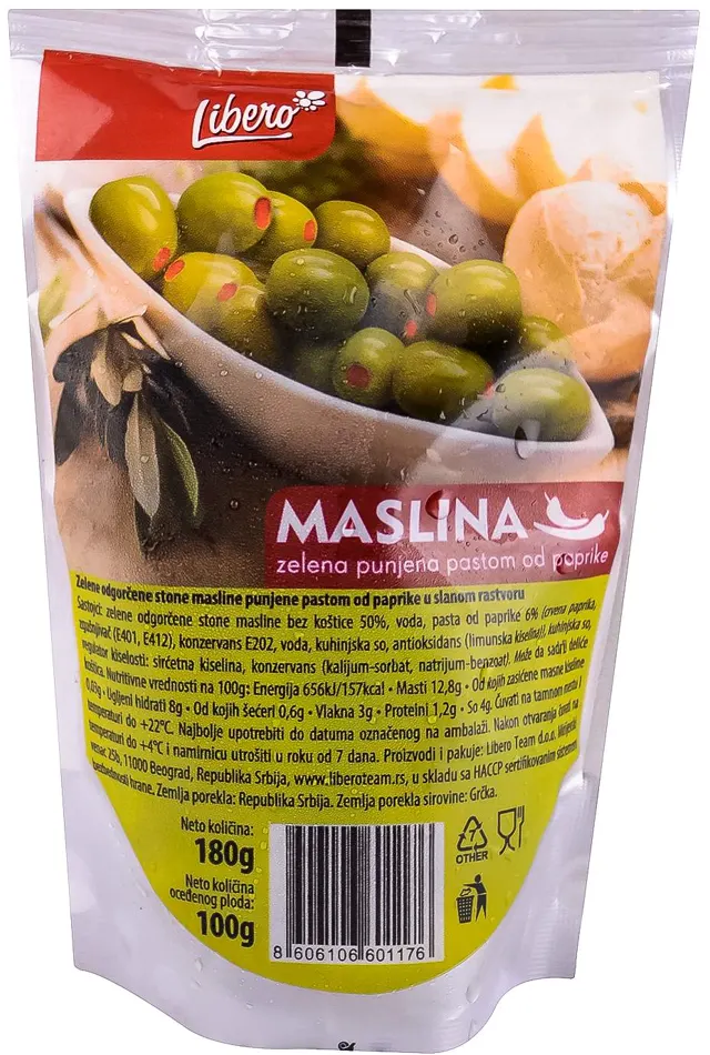 MASLINE ZELENE SA PAPR.180g LIBERO LIBERO