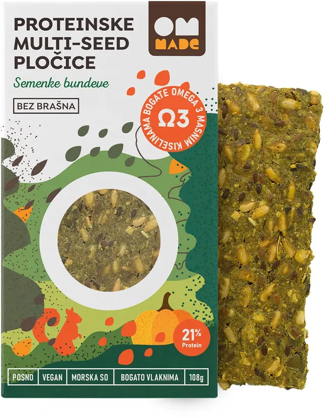 PLOČICE PROTEINSKE BEZ BRAŠNA BUNDEVA 108GR OM MADE OM MADE