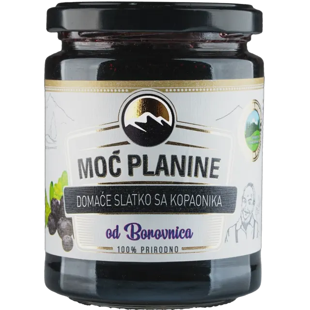 DOMACE SLATKO SUMSKA BOROVNICA 380gr MOC PLANINE MOĆ PLANINE