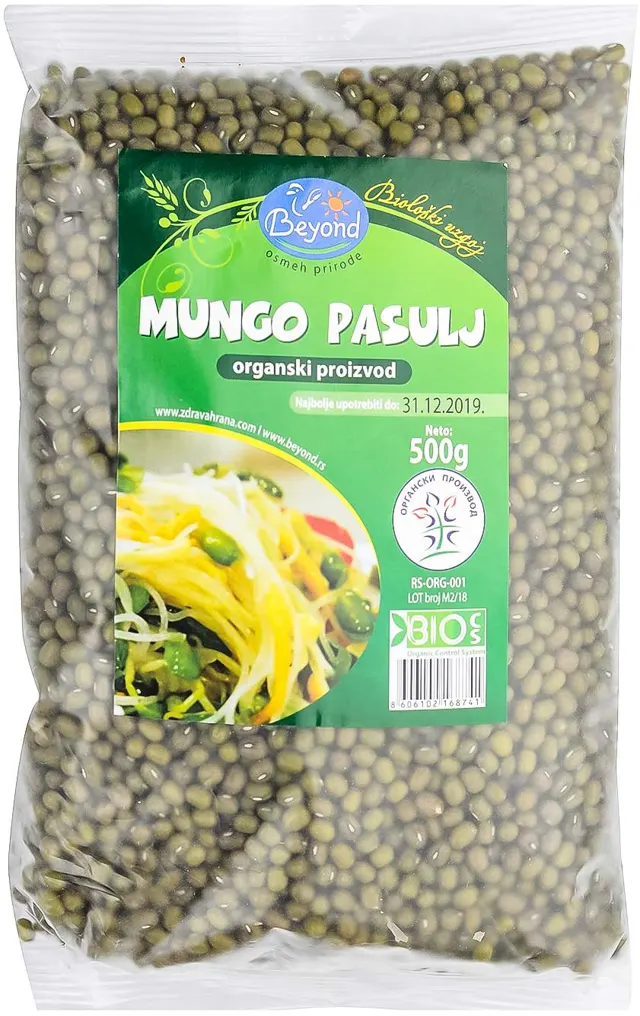 PASULJ ORGANSKI ZELENI MUNGO 500G BEYOND