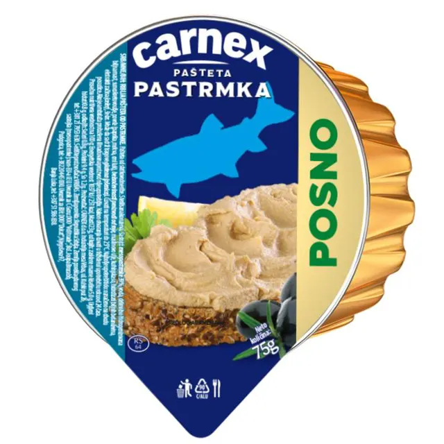 Riblja pasteta od pastrmke 75g Carnex