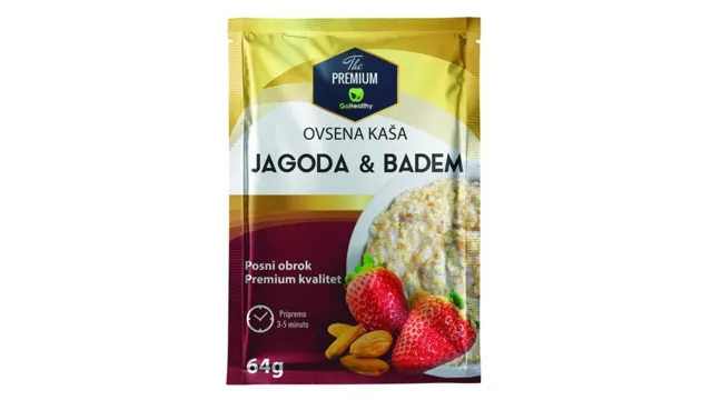 KASA OVSENA JAGODA BADEM PREMIUM GO HEALTHY 64G GO HEALTHY