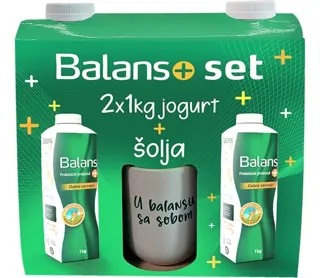 JOGURT BALANS 2X1L TT+STAKLENA CASA