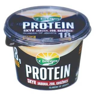 JOGURT PROTEIN SKYR JABUKA, ZOB, GROŽĐICE 200 GR Z BREGOV