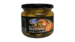 MASLINE ZELENE PREMIUM SA NARANDZOM 340gr