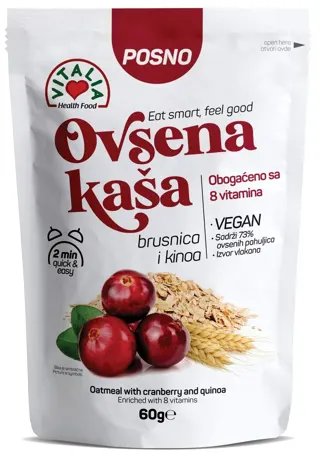 Ovsena kasa brusnica i kinoa 60g #12 Vitalia