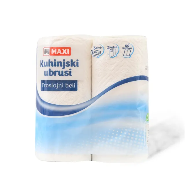 Kuhinjski ubrus beli Maxi 3sl 2/1 Maxi