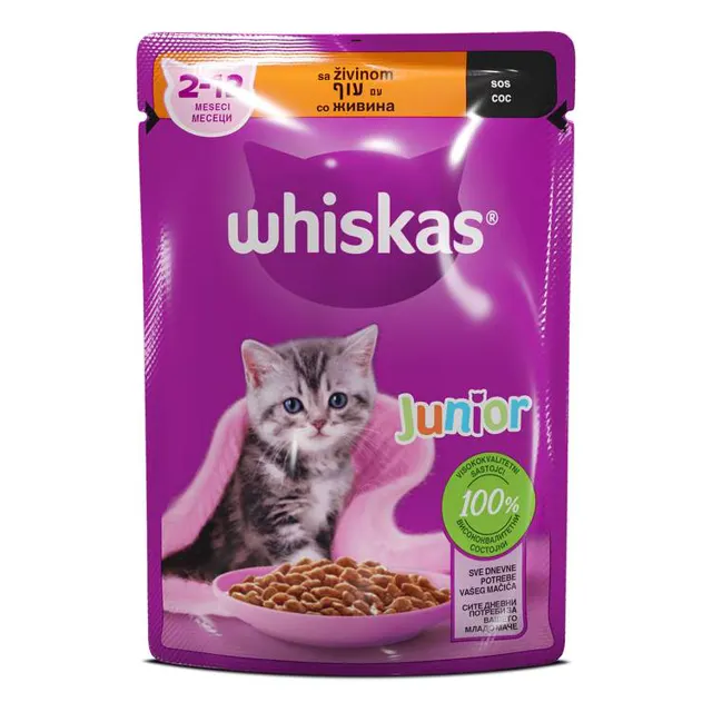 Kesice izbor zivine Junior Whiskas 85g Whiskas